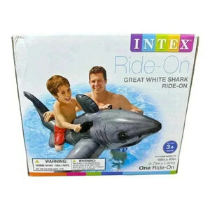 2014 Intex Great White Shark Ride-On, 68" X 42", for Ages 3+ SEALED NEW